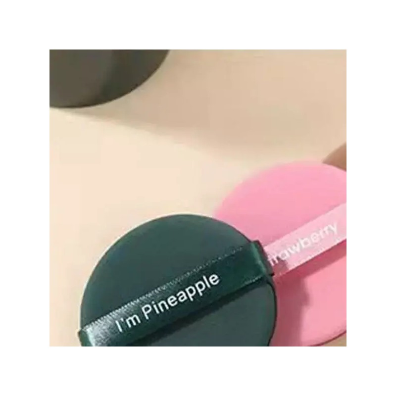 Strawberry 원형 메이크업 퍼프 케이스 포함 부드러운 화장 도구 쿠션