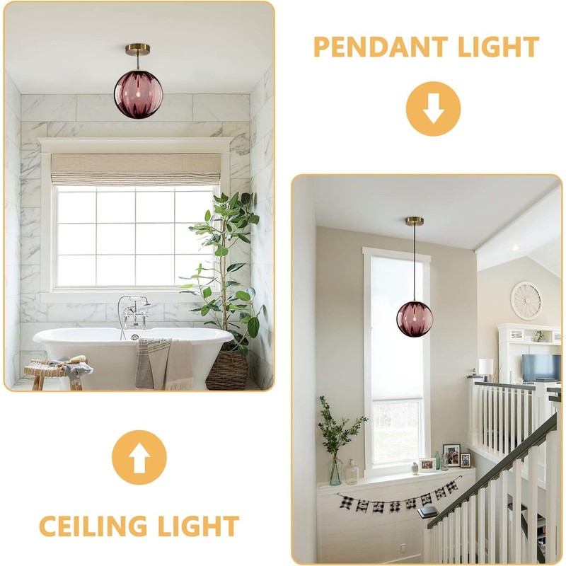 KCO Lighting Modern Globe Pendant Light Contemporary Small Gold Pendant