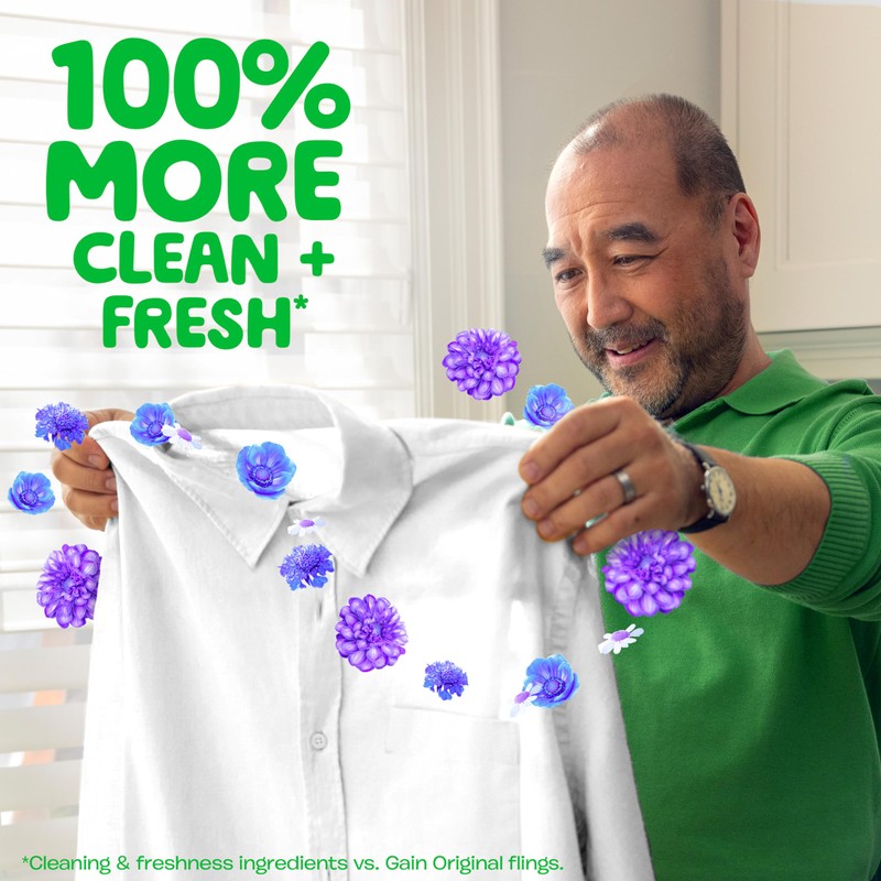 Gain Super Sized flings! Laundry Detergent Soap Pacs, Relax, 3-in-1