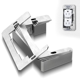 Wall Plate Spacers 15 Pcs, Flush Fit Device Level Plate for Wall Outlets Repair and Loose Fix, Wall Plate Leveler Spacer Shims to Support Switches, Receptacles from Being Pushed Back, Metal