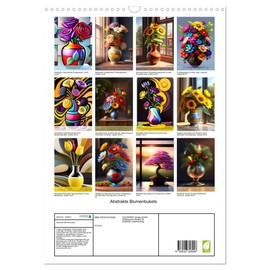 Abstrakte Blumenbukets (Wandkalender 2026 DIN A3 hoch), CALVENDO Monatskalender