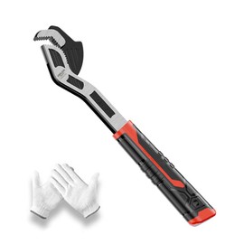 Multi Function Adjustable Spanner, Self Adjusting Wrench 6", Small Adjustable Spanner, Universal Building Spanner with A Pair of Gloves for Mechanical Maintenance DIY