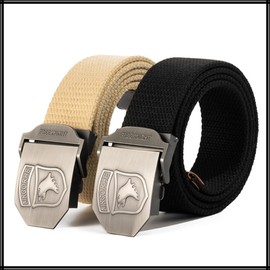 White Fang BT865 Men's Belt, Casual, Cool, Eagle, Hawk, GI Belt, Gacha Belt, Simple, Students, Plain, Black