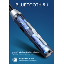 iJiZuo Wireless Earbuds, Bluetooth Headphones, Lightweight Neckband Headset, Wireless Earphones Bluetooth V5.1, Neckband Sports Earphone Magnetic Absorb for Running Workout Home Office, Black