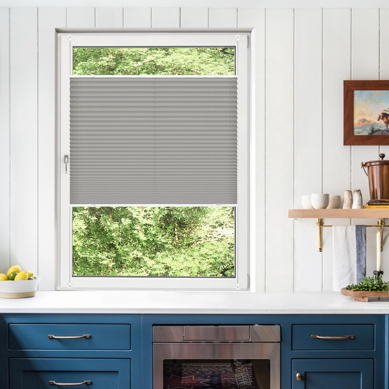 Victoria M. Praktica Pleated Blind, No Drilling Required, with Clamp