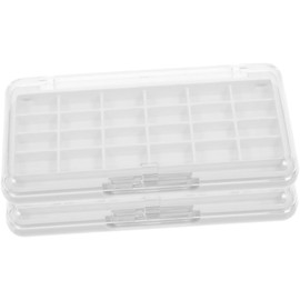Vaguelly Paleta Magnética para Sombras Vacía, Caja de Maquillaje para Lápiz Labial, 2 Piezas, Diseño DIY Multifuncional en Blanco