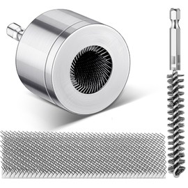 Pasimy 1/2'' Copper Tube Pipe Cleaner Brush Kit 1/2'' Stainless Steel Bore Brush and Metal Copper Pipe Cleaning for Power Drill with Hex Shank Cleaning Professional Plumbers Industrial Purposes