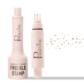 Faux Freckle Stamp Pen, Upgrade Liquid Fake Freckles Makeup Tool, Fake Freckles Stamp Air Cushion, Long Lasting Waterproof Quick Dry Freckles Stamp Pen for Natural Sunkissed Makeup (Espresso)