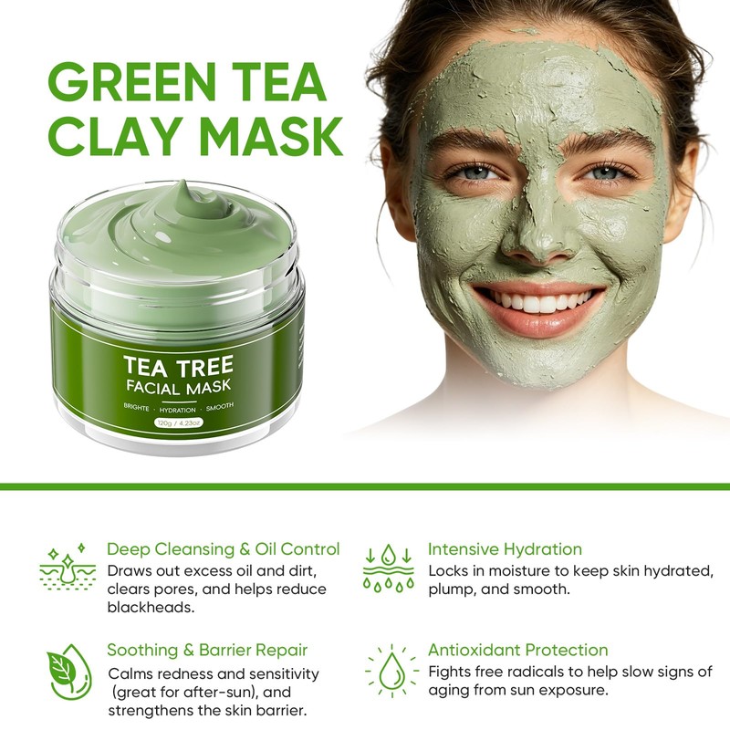 Green Tea Clay Mask | Antioxidant Green Tea Clay Mask