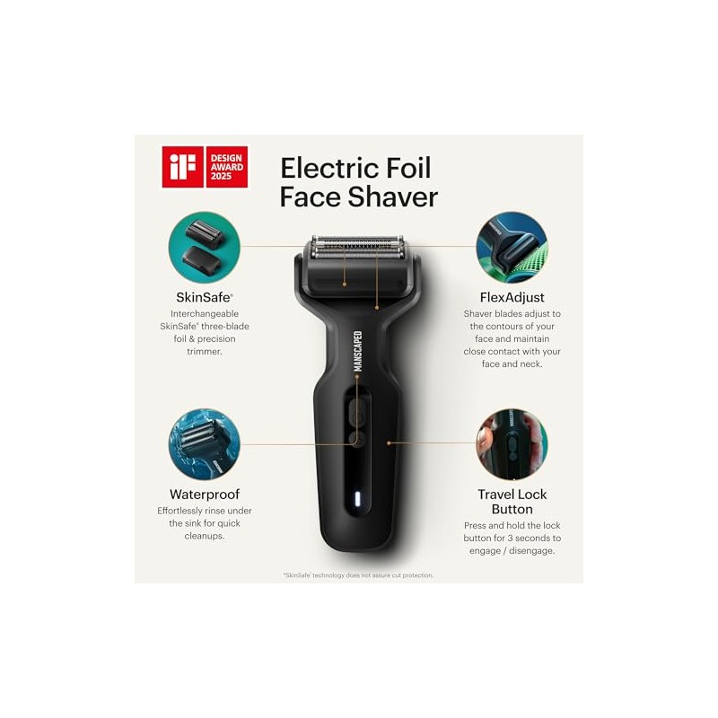 MANSCAPED® The Chairman™ Plus Men’s Foil Shaver - Two Interchangeable