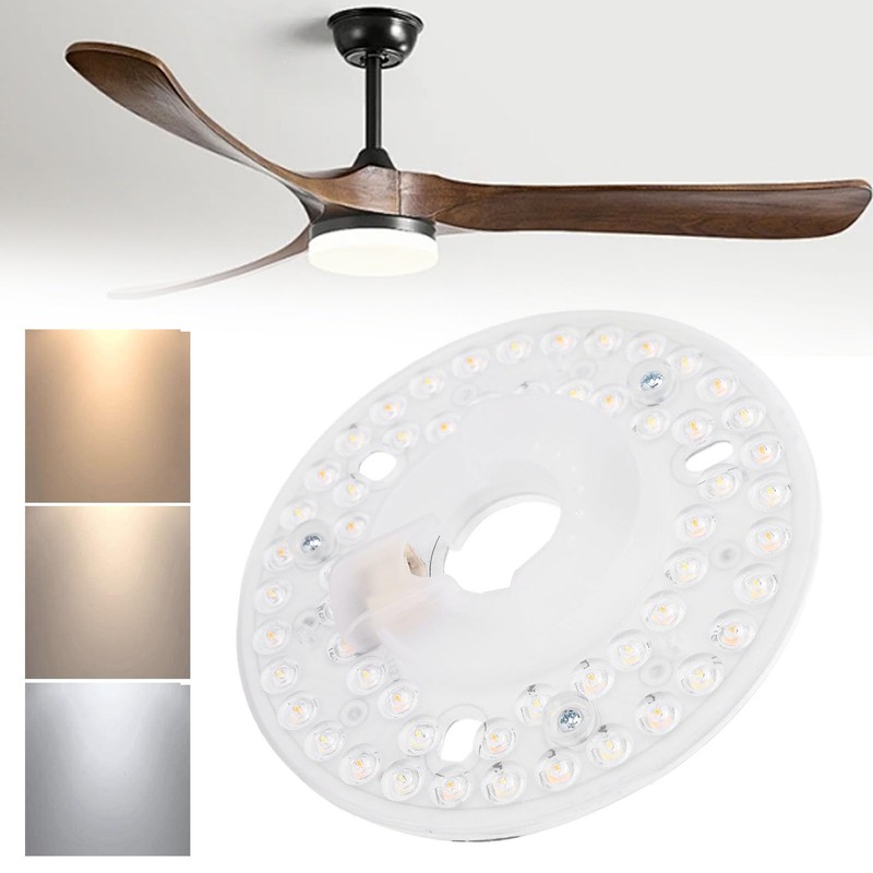 Dpofirs LED Ceiling Fan Light Retrofit Board, 3 Color Adjustable
