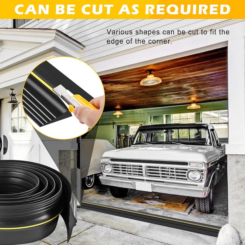 16.5Ft Universal Garage Door Bottom Threshold Seal Strip with 20oz