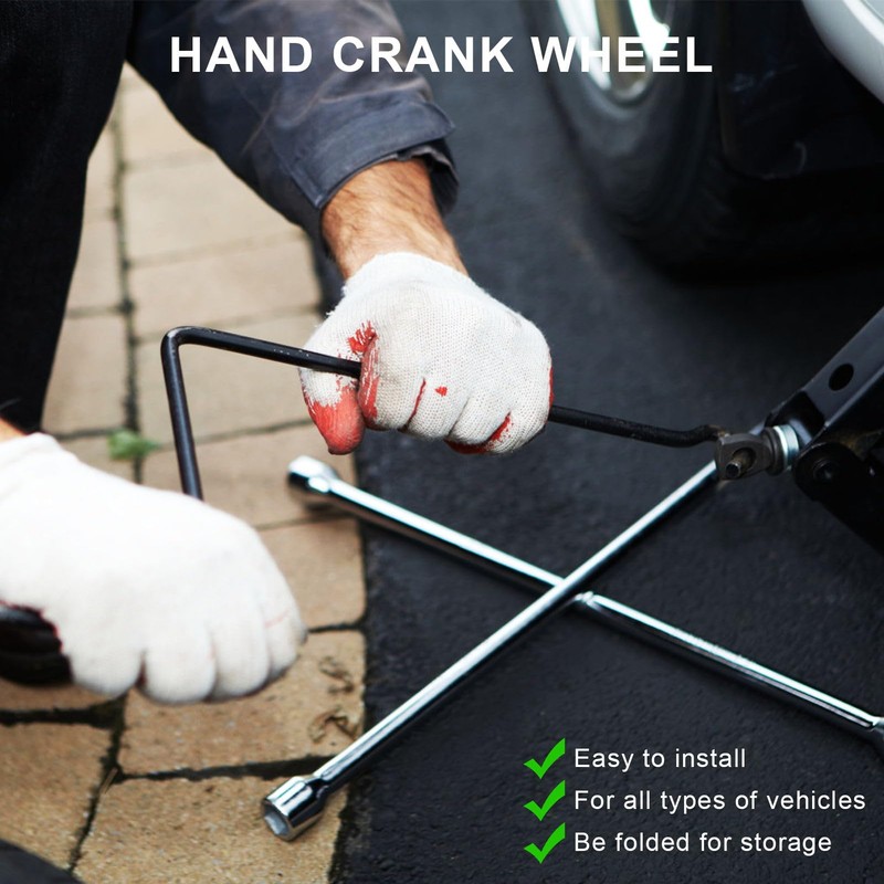 Folding Steel Car Rocker - Car Jack Hand Crank Accessories-