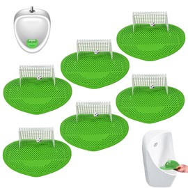 Huucozn Pack of 6 Urinal Sieves with Fragrance Football Goal Urinal Sieve Funny Football Urinal Sieves Splash Guard Odour Protection Urinal Insert with Fragrance Urinal Insert for All Types of