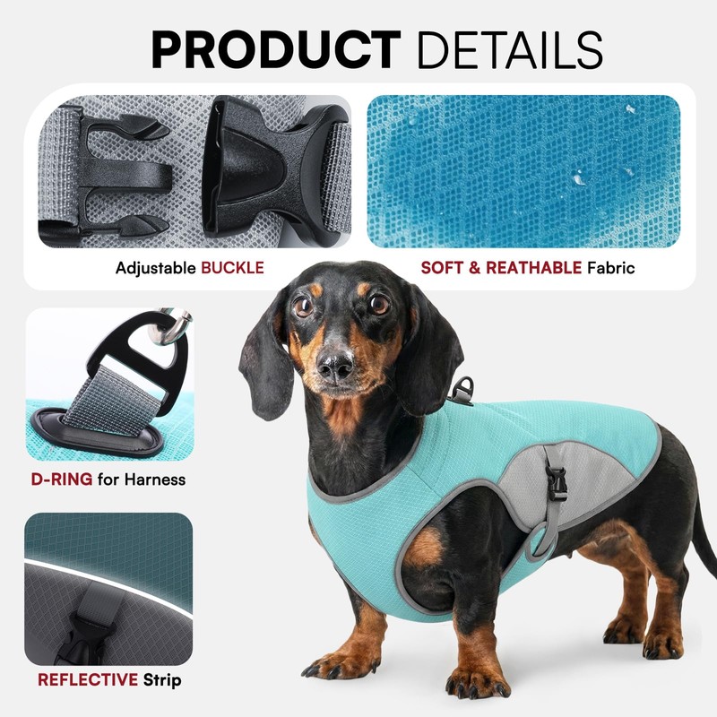 Preferhouse Dog Cooling Vest for Medium Dogs, Dog Cooling Jacket