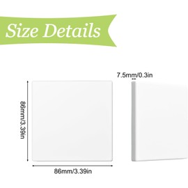 UFURMATE Blanking Cover, Wall Plate, 8.6 x 8.6 cm, Plastic, Screwless, Double Blank Plate, Blind Cover, Socket Cover, Electrical Covers for Unused Sockets or Switches,