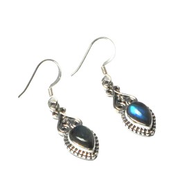 Art Gecko Labradorite Sterling Silver 925 Gemstone Teardrop Stone Labradorite, Stone, Labradorite