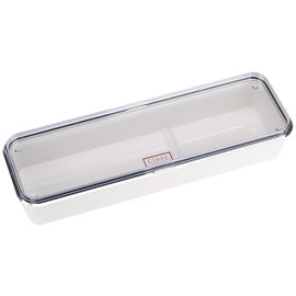 Pearl Metal HB-2911 Cutlery Case with Lid, White, Made in Japan, Made in Tsubame Sanjo