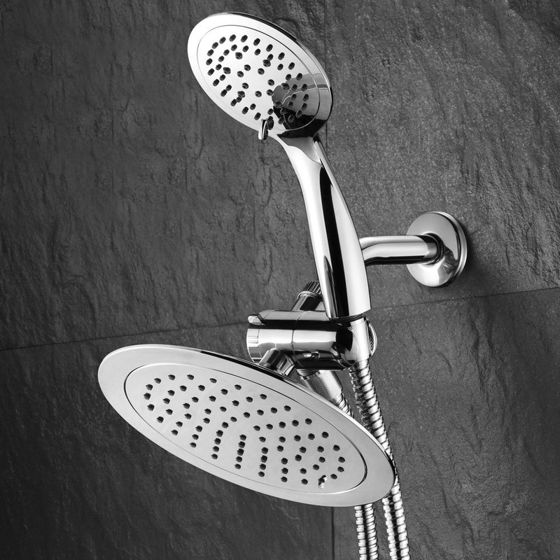 AquaSpa Razor High-Fashion 8 Inch Slimline Design 3-way Rainfall Combo