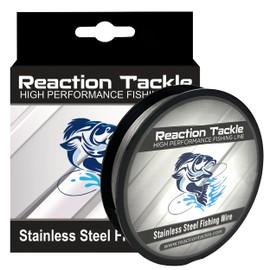 Reaction Tackle Stainless Steel Trolling Line 30LB - Premium Fishing Wire with 40LB+ Breaking Strength 30LB / 1000 foot