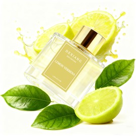 Reed Diffuser Set - 3.38 fl oz Lemon Verbena Premium Scented Oil with Preserved Baby's Breath & Cotton 6 Sticks | Long-Lasting Aromatherapy for Home, Bedroom, Bathroom, Office Home Decor