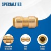 Unbranded 1/2" x 1/2" Pushfit Straight Coupling PEX Brass Push-fit