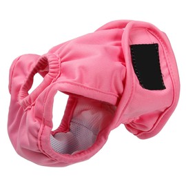Dog Sanitary Panties Soft Elastic Reusable Washable Absorbent Breathable Female Dog Diapers for Dogs Puppies Pink XL