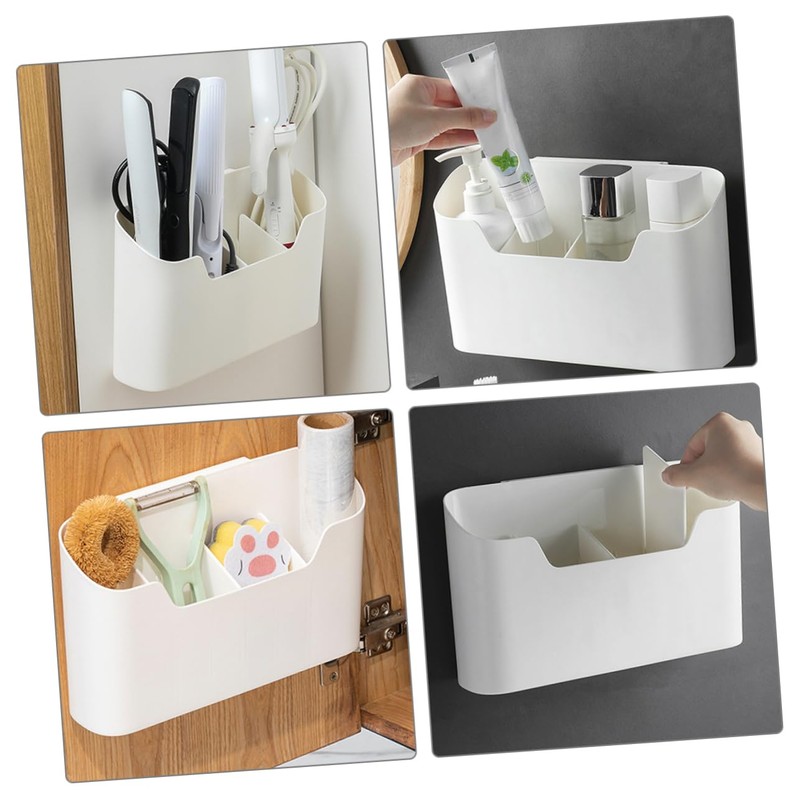 Gatuida 1Set Hanging Storage Basket Wall Mounted Compartment Organizer Box