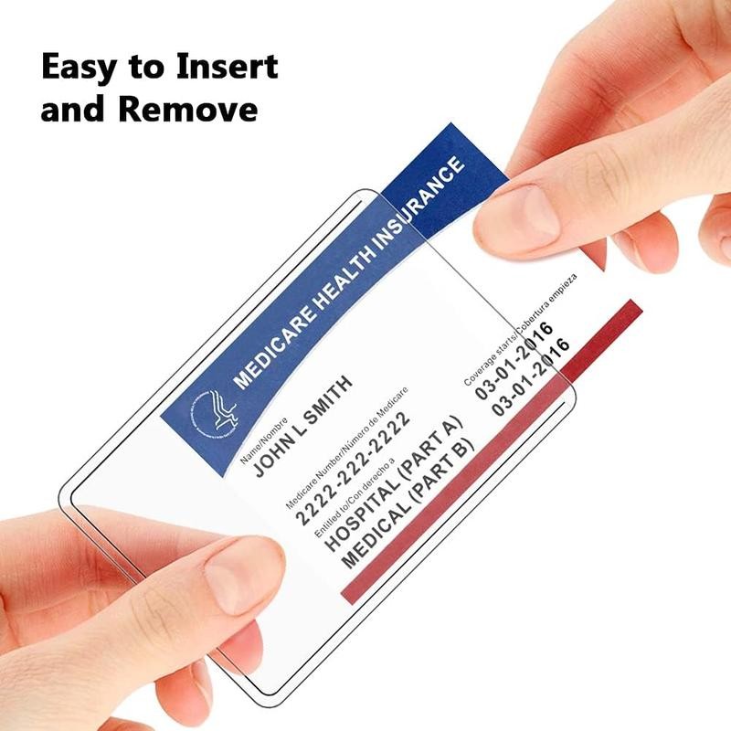 6 Pack 12mil New Medicare Card Protector Sleeves and 6