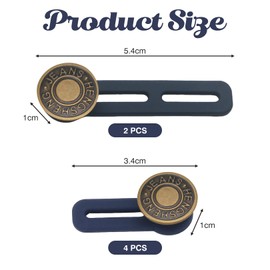6 Stück Hosenbund-Erweiterung,Hosenknopf-Verlängerung,Elastische Metall-Knopfverlängerung für Hosen, Hosenbund-Verlängerung, Hosenknopf-Verlängerung Bunddehner,für Umstandsmode Jeans Hemd Hosen Kleid