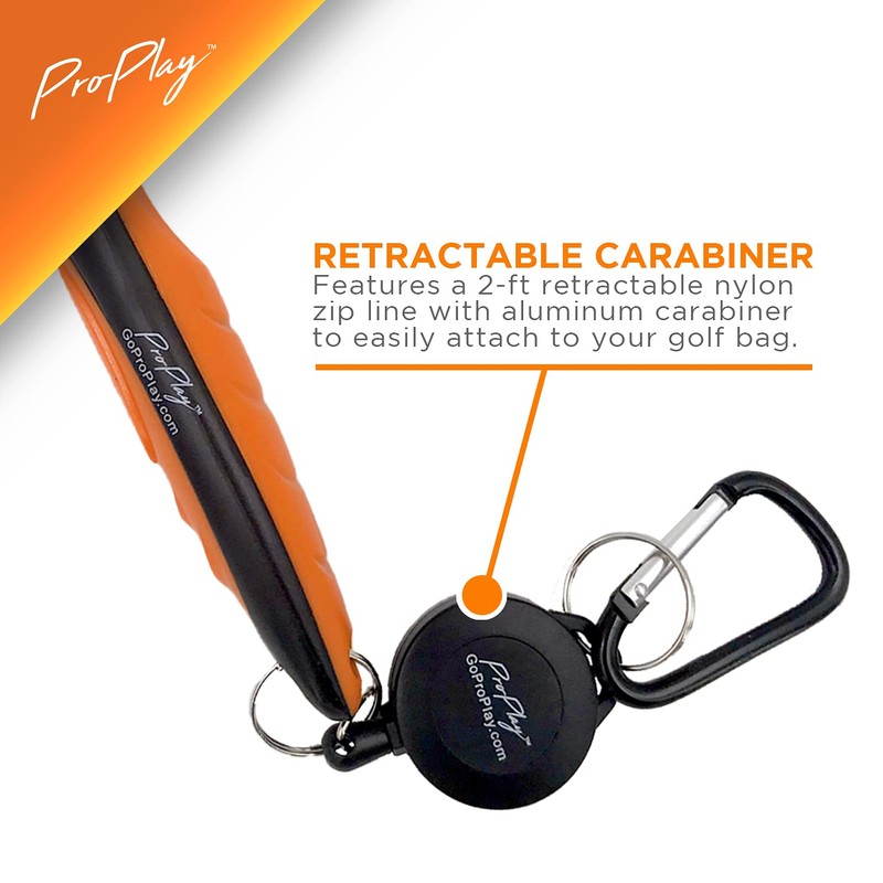 ProPlay Golf Club Brush and Groove Cleaner | Retractable Zip-line