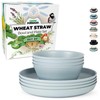 Grow Forward Premium Wheat Straw Plates and Bowls Sets -