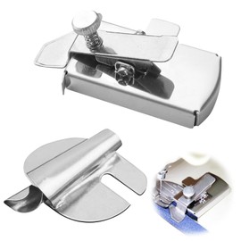 2Pcs Magnetic Seam Guide for Sewing Machine, Sewing Accessories Quilting Accessories with 6 mm Scrolled Hem Attachment, Multifunctional Fixed Gauge Tool Magnetic Seam Guide with Clip(Silver)