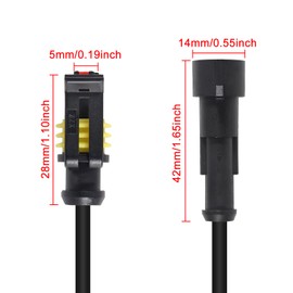 AITRIP 10 Kit 1 Pin Connector,Way Car Waterproof Electrical Connector,1 pin Plug Auto Electrical Wire Connectors with Wire 16 AWG Marine for Car, Truck, Boat, and Other Wire Connections