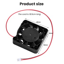 Pack of 6 Fans 40 mm DC 24 V, 0.08 A 4010 Silent Cooling Fan 40 x 40 x 10 mm with Cables for DVR Small Household Appliances and 3D Printer Replacement Repair, Heatsink Fan