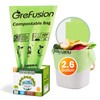 GreFusion 2.6 Gallon Compostable Trash Bags, 100 Count, Extra Thick