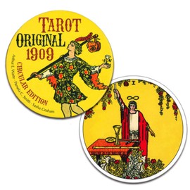 Nichiyu Tarot Cards, 78 Cards, Weighted Version, Round, Divination [Genuine] [Tarot Original 1909 TAROT ORIGINAL 1909 CIRCULAR EDITION] Japanese Instruction Manual Included "Pocket Manual" "Round Rider Version Tarot"