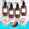 4 Pieces Empty Shampoo Bottles, 300ml Soap Pump Bottle Dispenser,