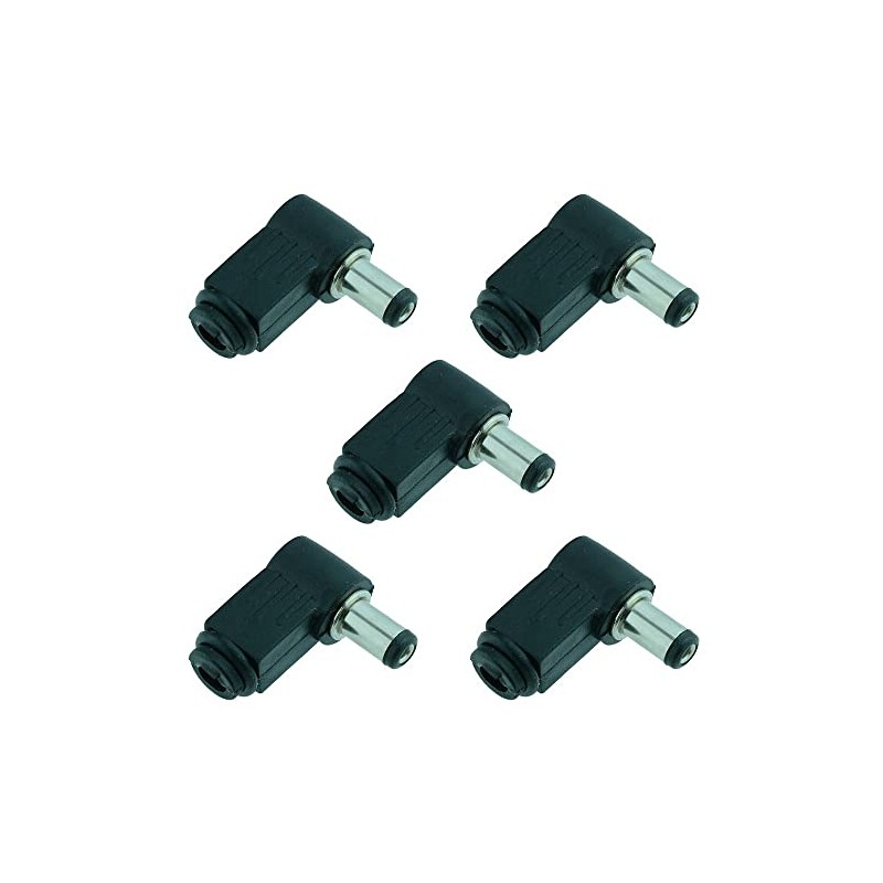 2.1mm x 5.5mm Male Plug Right Angle L Jack DC