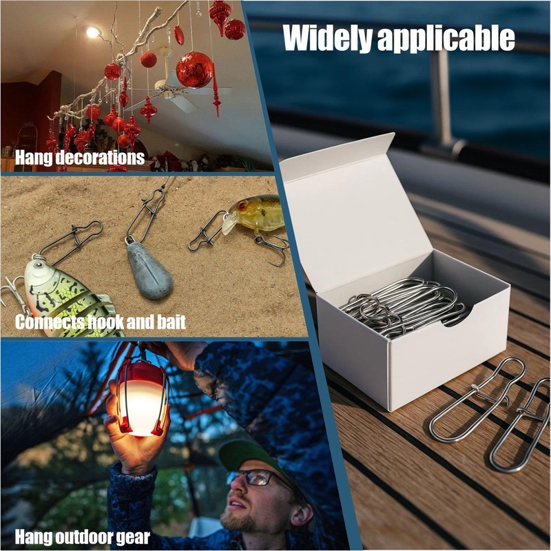 50 Pcs Boat Antennas Flag Pole Clips - Marine Spring