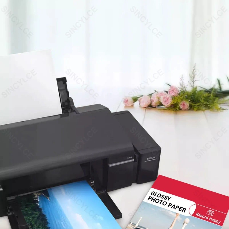 ECOZENDSY 100 Hojas de Papel Fotográfico Glossy A4 200g Brillante