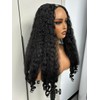Afro Curly V Part Wig Synthetic Yaki Curly Half Wigs