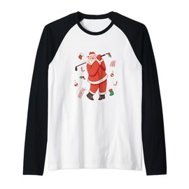 Funny Golf Ugly Sweater as Golf Ugly Christmas Sweater Raglan Baseball Tee