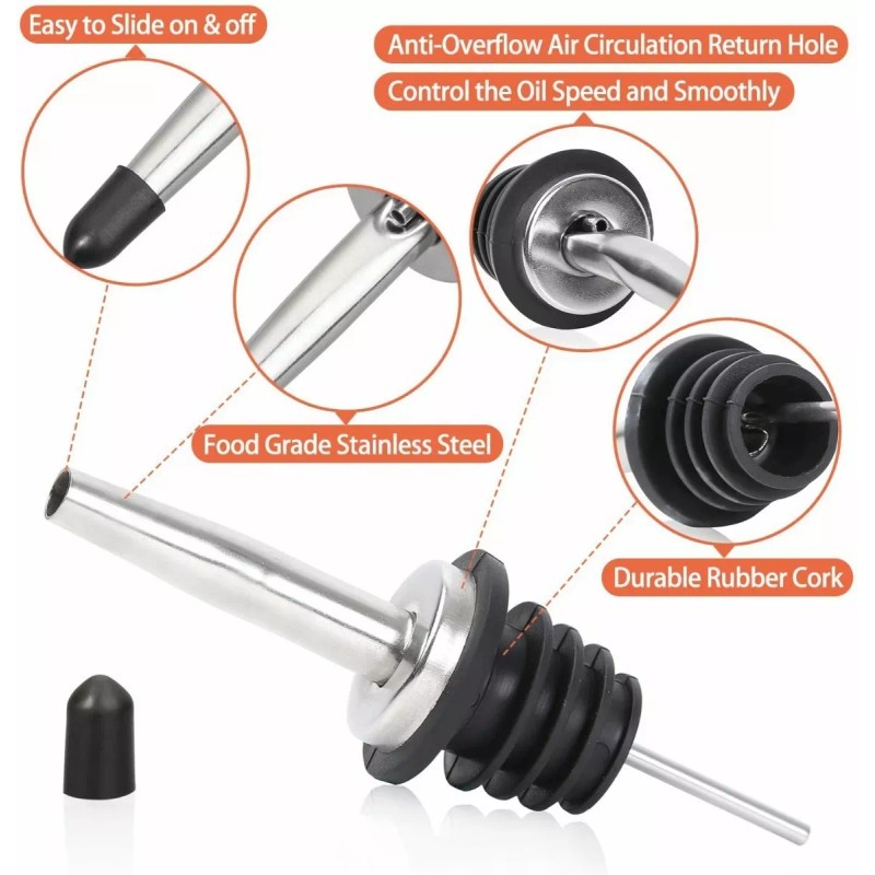Meiso 6 Boquilla Dispensador Para Botella De Aceite/vino Cocina