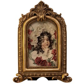 Alipis Vintage Photo Frame Stand European Style Retro Picture Frame Decorative Small Desk Photo Display Holder Antique Photo Frames