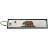 Llavero de la bandera de California, 100% bordado, Blanco, Universal