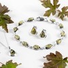 925 Sterling Silver and Green Baltic Amber Necklace, Birthstone Pendant,