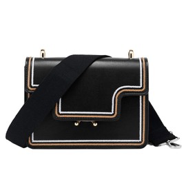 ZOOEASS Wide Shoulder Purse Strap Replacement Adjustable Belt Canvas Bag Crossbody Handbag(S-Black)