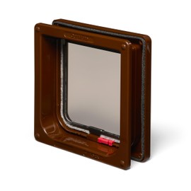 Cat Mate Lockable Cat Flap with Door Liner to 50mm, Brown