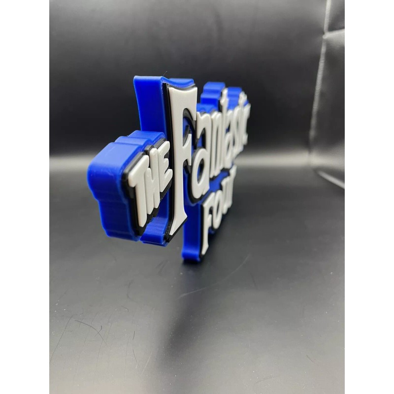 Fantastic Four Logo Sign Display | 3D Wall Desk Shelf